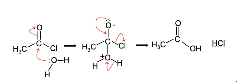 <p>mechanism: nucleophilic addition elimination </p>