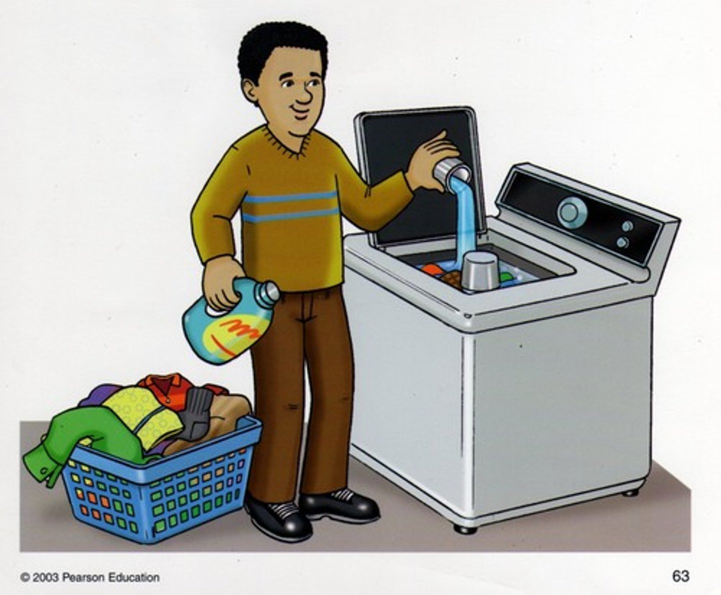 <p>to wash the laundry</p>