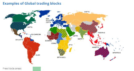 <p>A zone where tariffs and trade barriers are not present when trading between two countries</p>
