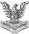 <p>eagle perched atop 2 chevrons</p>