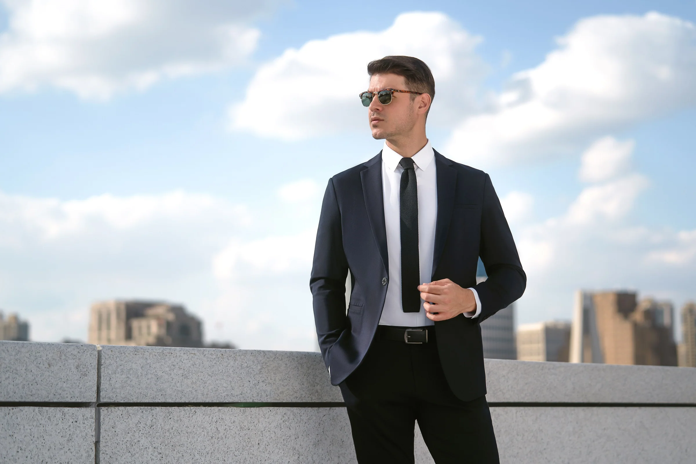 <p>formal clothes, usually worn for work or events</p>