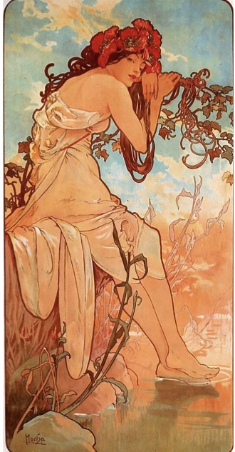 <p>«Лето» из цикла «Женщины Мюша»</p><p>Альфонс Муха</p><p>1896-1911гг</p>