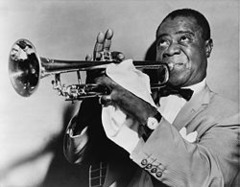 <p>aka Satchmo; popular pioneering jazz trumpeter and scat singer</p>
