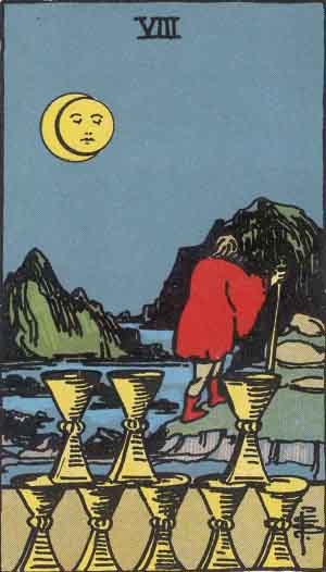 <p>8 of cups</p>
