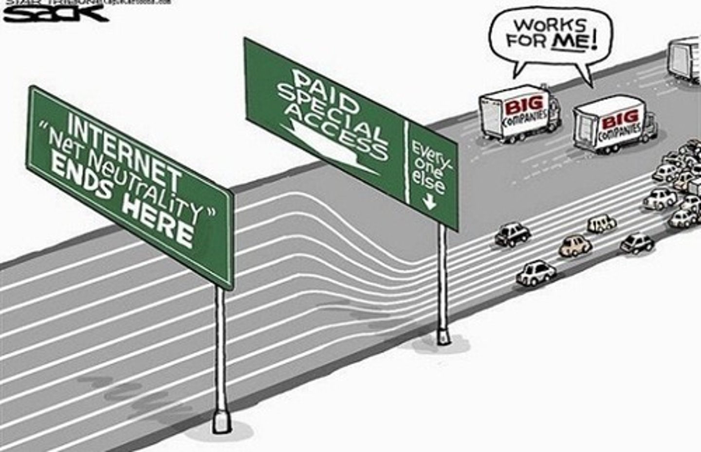 <p>The principle that ISPs should deliver data to everyone equally, as fast as the technology allows.</p>