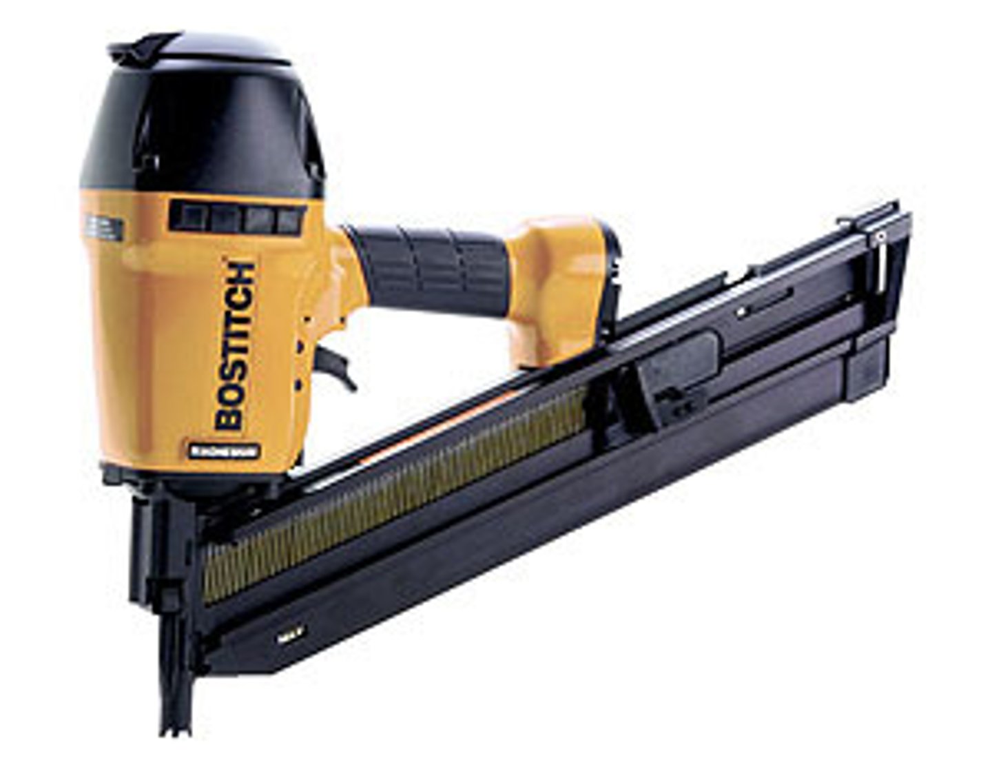 <p>A pneumatic or cordless nail gun is used to drive small, thin nails</p>