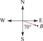 <p>state the three-point bearing of each of the points A, B, C and D</p>