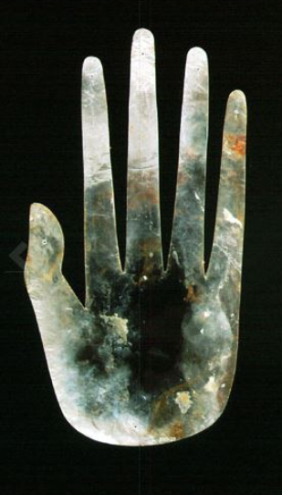 <p>3.9 Hopewell Mound 25, Mica Human Hand, c. 100-400 CE</p>
