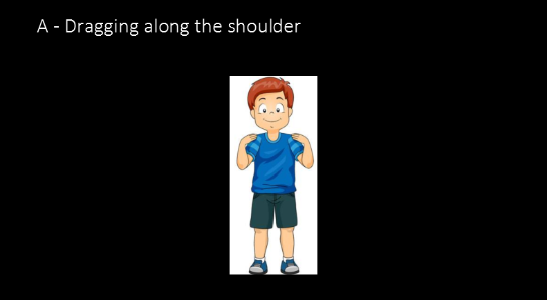 <p>A. Pano hit pt. shoulder and dragged</p>