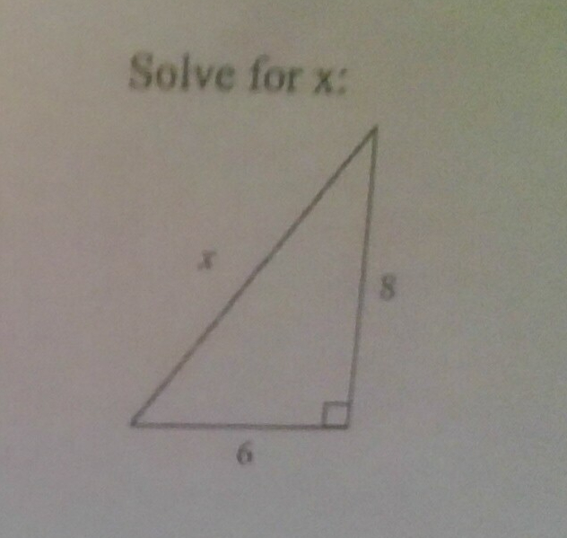 <p>Clarification: x,8,6.</p>