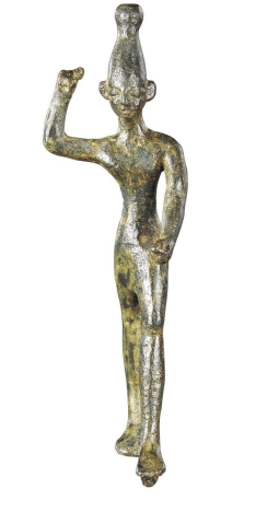 <p>Bronze Semetic "smiting" god&nbsp;</p>
