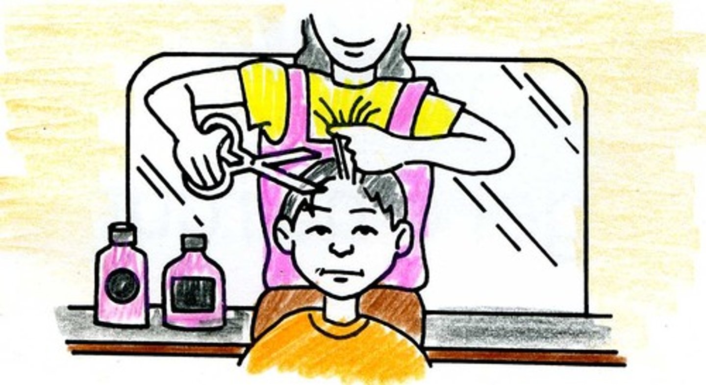 <p>to cut one's hair, to get a haircut</p>