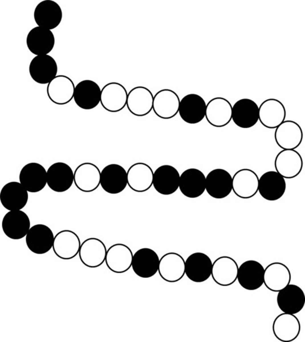 <p>A copolymer in which different monomers are linked in no particular order.</p>