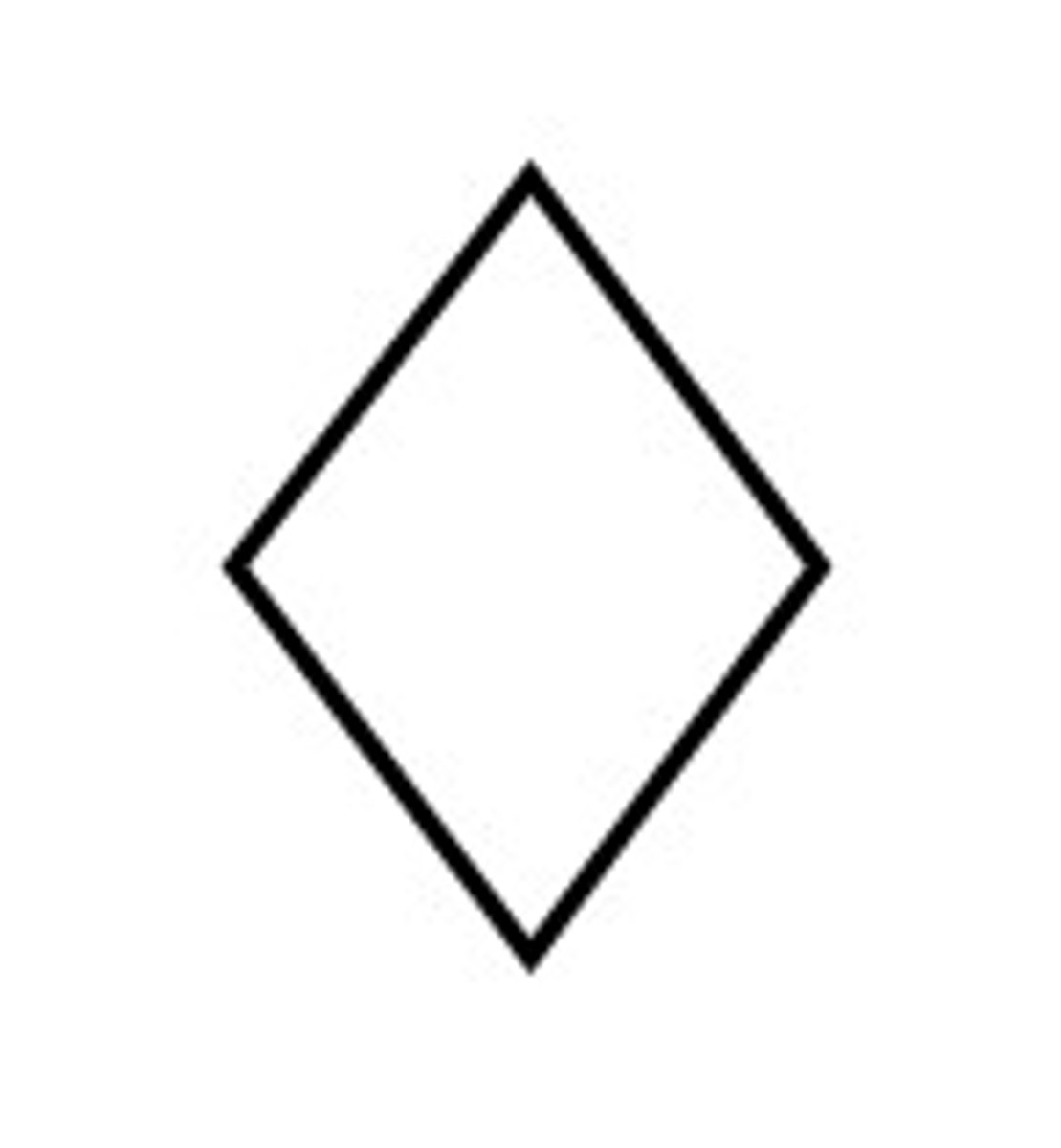 <p>Four equal sides, two pairs of equal angles, opposite sides are parallel, diagonals bisect each other at right angles, two lines of symmetry, looks like a slanted square</p>