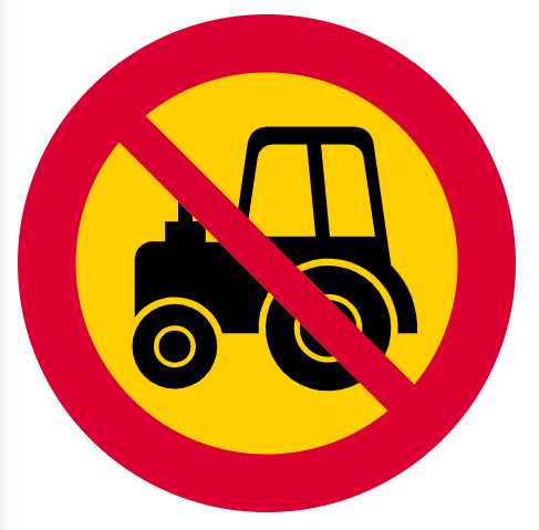 <p><span>Avser förbudet även trafik med motorredskap klass I anges det på en tilläggstavla.</span></p>