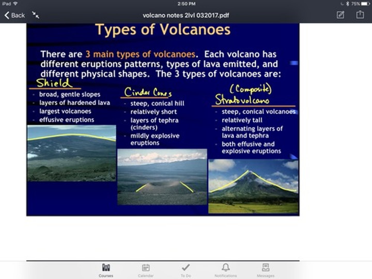 <p>shield, stratovolcano, and cinder cone</p>