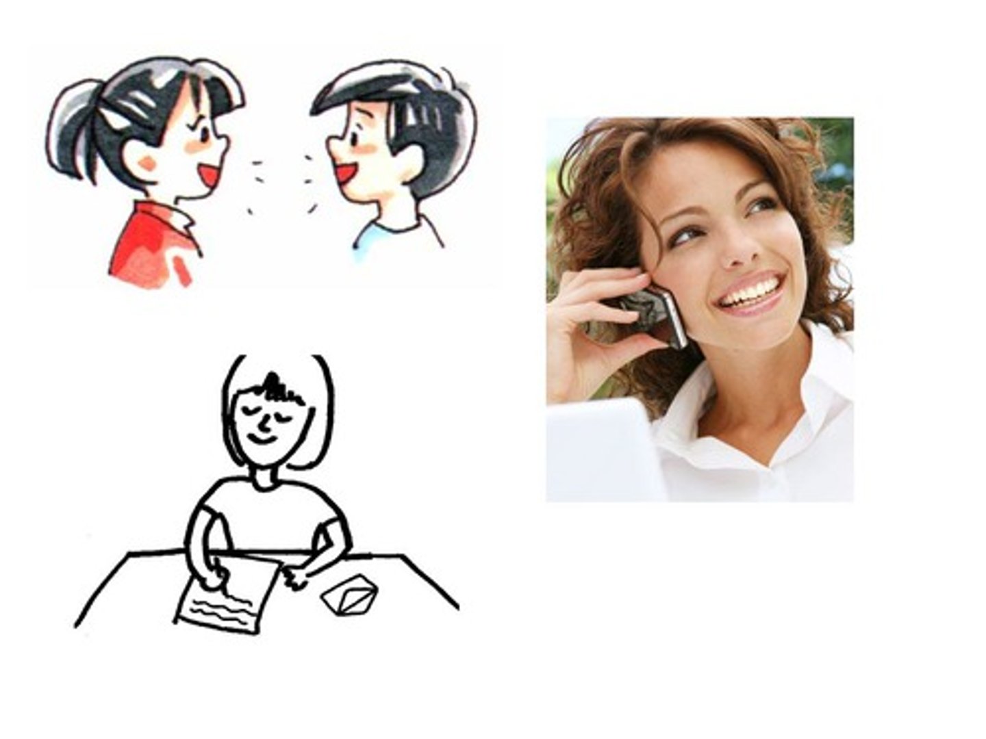 <p>(v): giao tiếp</p>