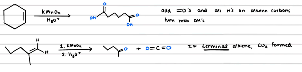 <p>KmnO4, H3O+</p>