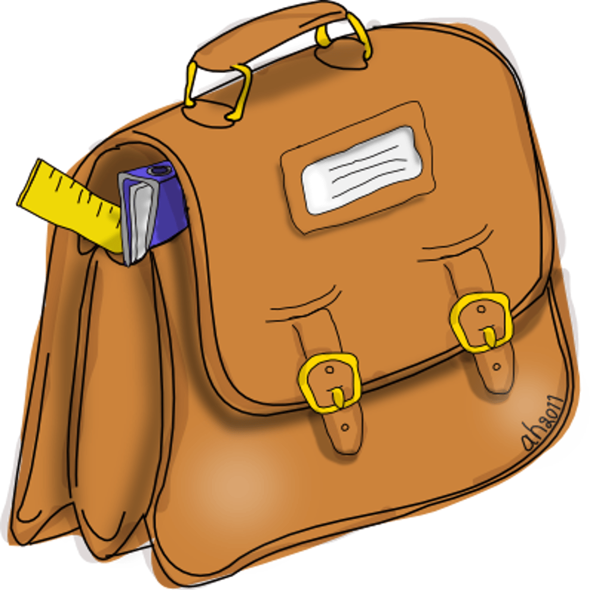 <p>a school bag - cặp sách</p>