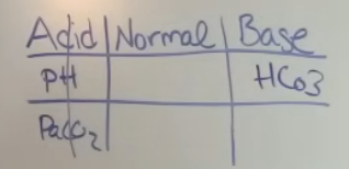 <p>Respirtory acidosis</p><p>We know this because we got a tic-tac-toe in the acid column and PACO2 was in it, meaning it is respirtory issue </p>