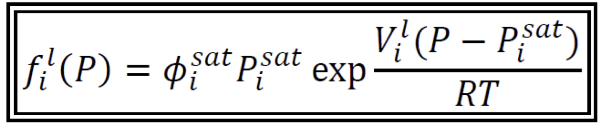 <p>For Φi_sat: use EOS and evaluate at Pi_sat</p>