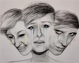 <p>Dissociative Identity Disorder</p><ul><li><p>having <span style="color: rgb(230, 81, 81);"><strong>2 or more personality state</strong></span>s that take turns controlling behavior.</p></li></ul><p></p>