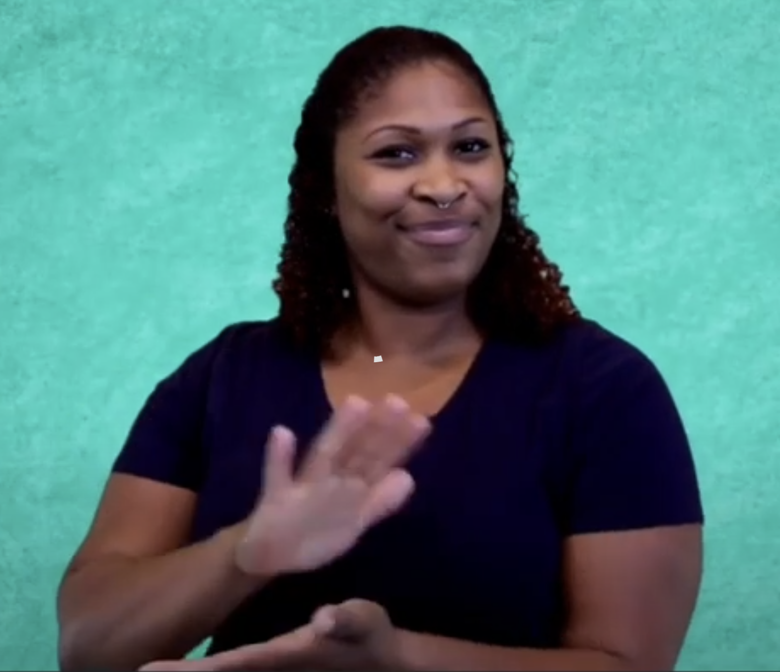 <p>twinkle fingers then hand brushing</p>