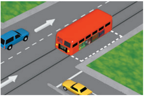 <p>Marked off area on the road where pedestrians wait for buses, streetcars or trolleys and drivers are prohibited from driving through it</p>