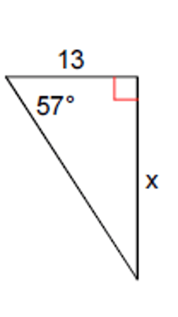 <p>Find x using trig.</p>