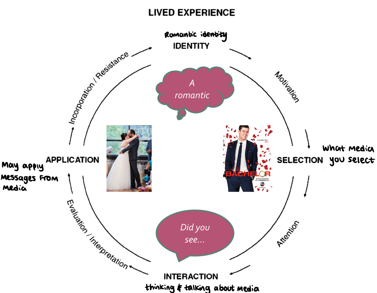 media use is active and individual, we choose what to consumer & how it impacts us

* our identity plays a major role in the interaction