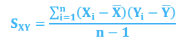 <ul><li><p>Joint variability of two random variables</p></li><li><p>S<sub>XY</sub> > 0 when the variables covary together (observation of X above its mean &amp; observation of Y above its mean, vice versa with observations below means)</p></li></ul>