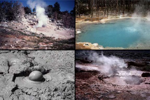 <p>la chaleur de la terre</p>