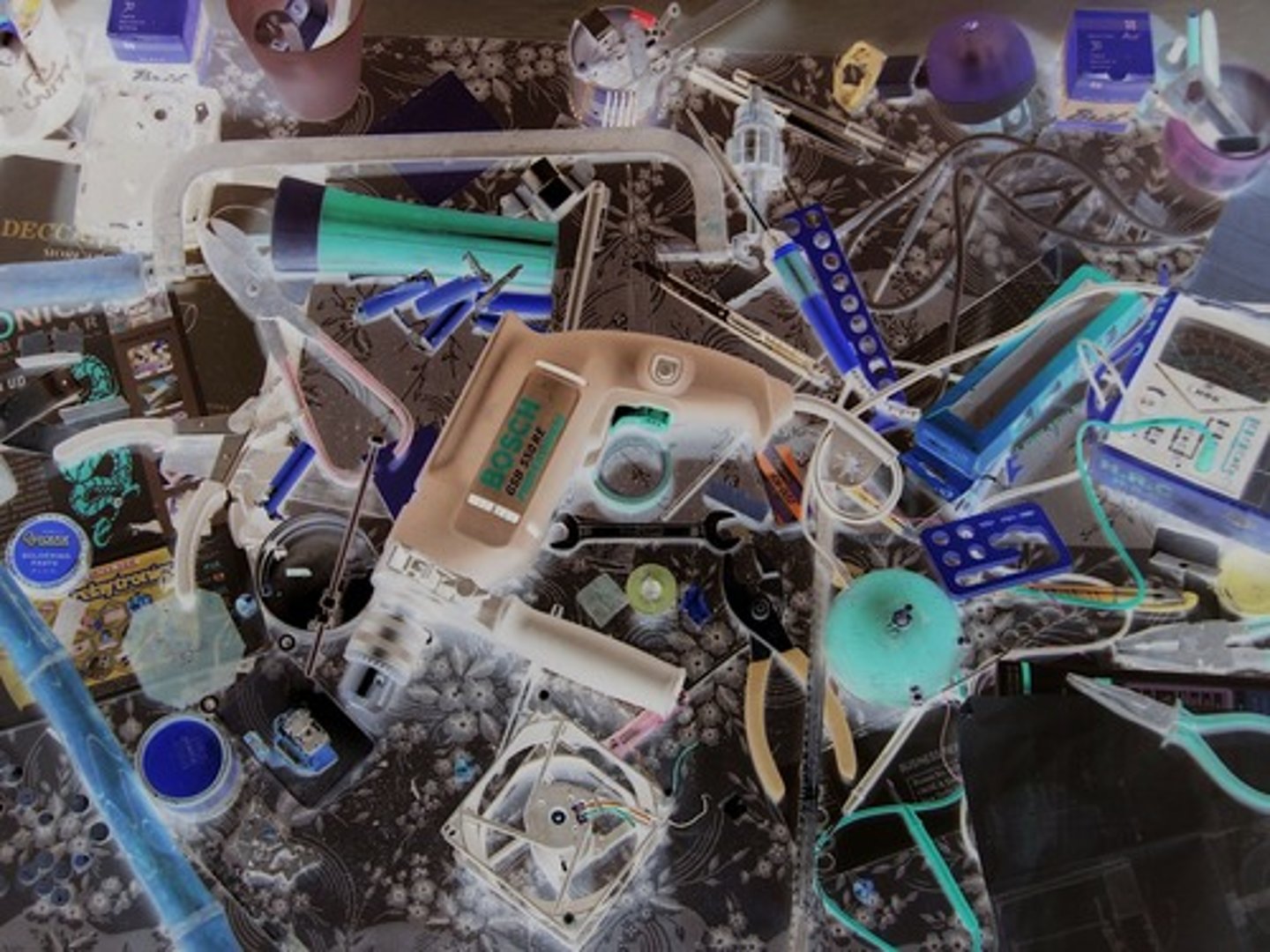 <p>(n.) great confusion, disorder</p>