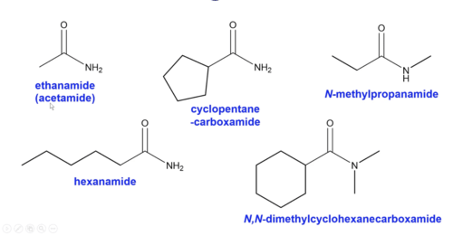 <p>-ethanamide is also called acetamide</p>