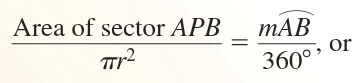 <p>To find the area of a sector,</p>