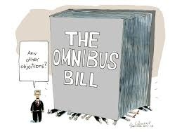 One very large bill that encompasses many separate bills.