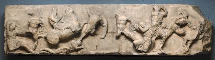 <p>South Frieze at the Temple of Athena Nike (426-421 BCE)</p>