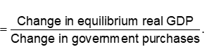<p>The change in overall economic output when the government spends money or cuts taxes</p>