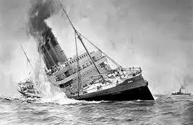 <p>Sinking of Lusitania</p>