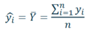 <ul><li><p>Summing all data points then dividing by number of data points - Ȳ represents the mean.</p></li><li><p>Looks at the average value.</p></li><li><p>Poor measure of error - allows values to cancel each other out.</p></li></ul><p></p>
