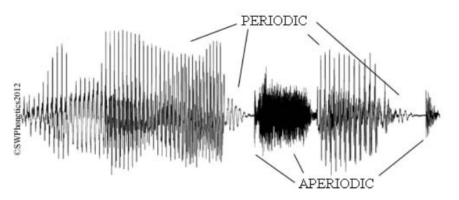 <p>have an aperiodic waveform: no regular pattern.</p>