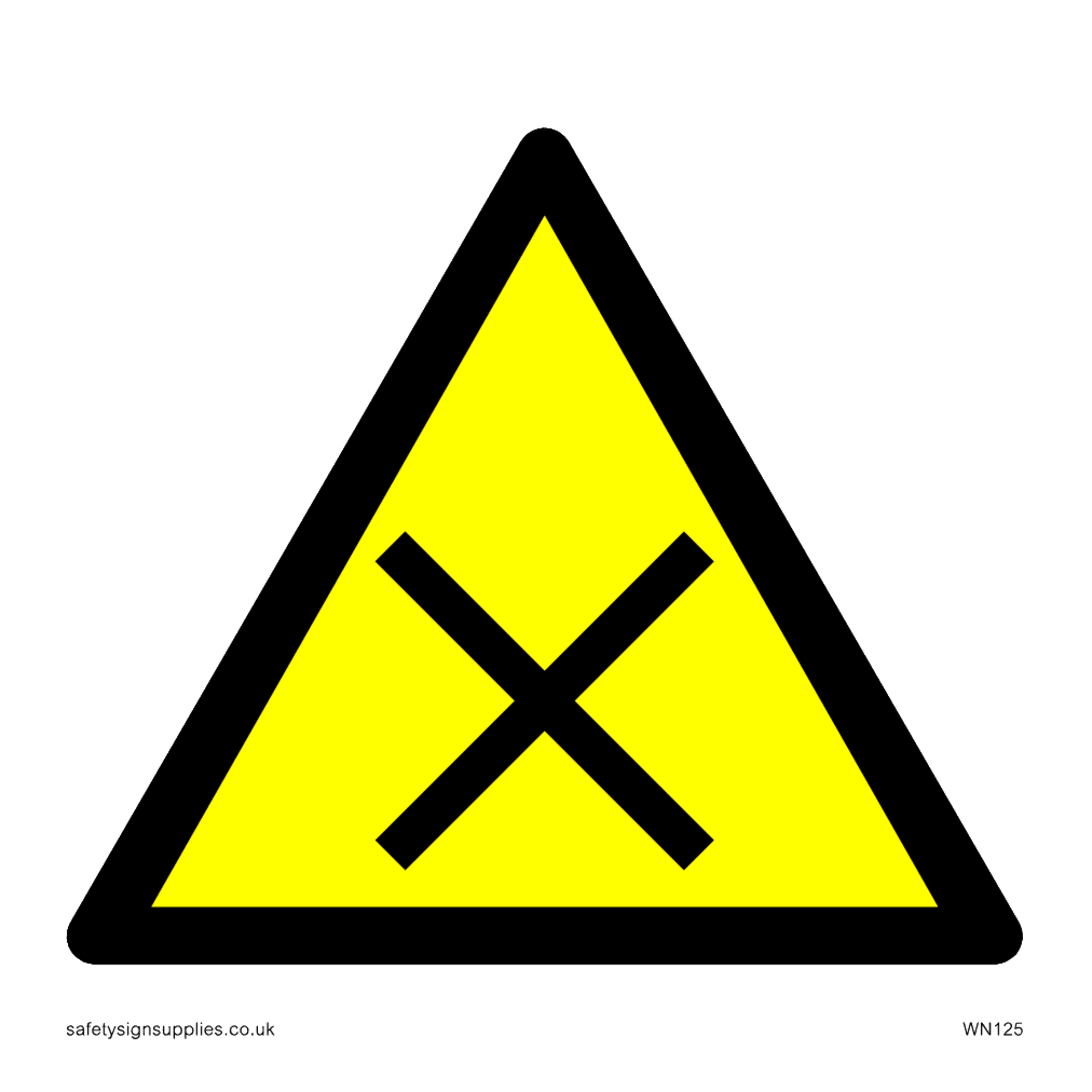 <p>what is this hazard warning label? name the safety precaution(s) for it.</p>