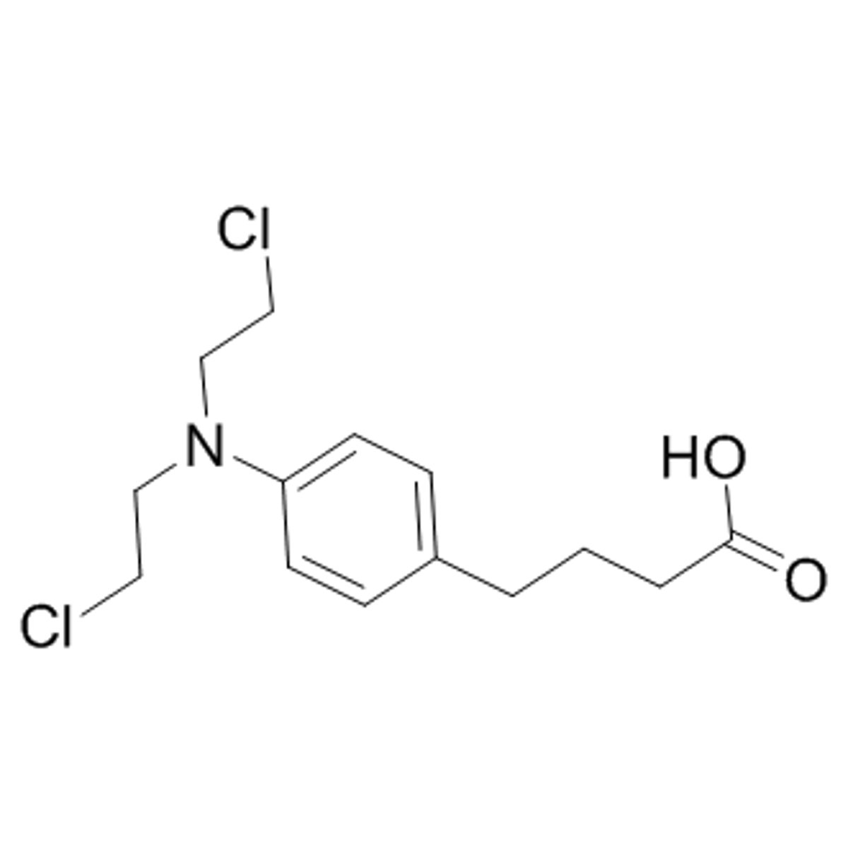 <p>What component of chlorambucil is the leaving group to form the active Aziridinium ion </p><p>A. para-substituted aniline</p><p>B. chlorine</p><p>C. ethylchloride</p><p>D. carboxyl group</p>