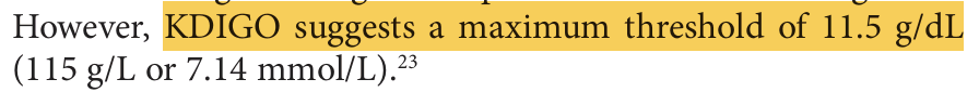 <p>Nonetheless, based on these findings, the US FDA recommended addition of a black box warning to the product information for all ESAs indicating the maximum target Hgb should not exceed —</p>