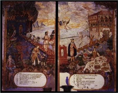 <p>The paths to heaven and hell, Luis de Raino and indigenous collaborators</p>