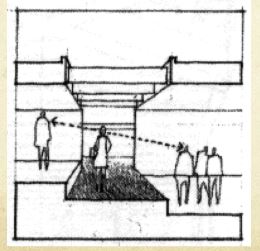 <p><span>Forming a colonnaded passageway that becomes a physical extension of the space it passes through.</span></p>