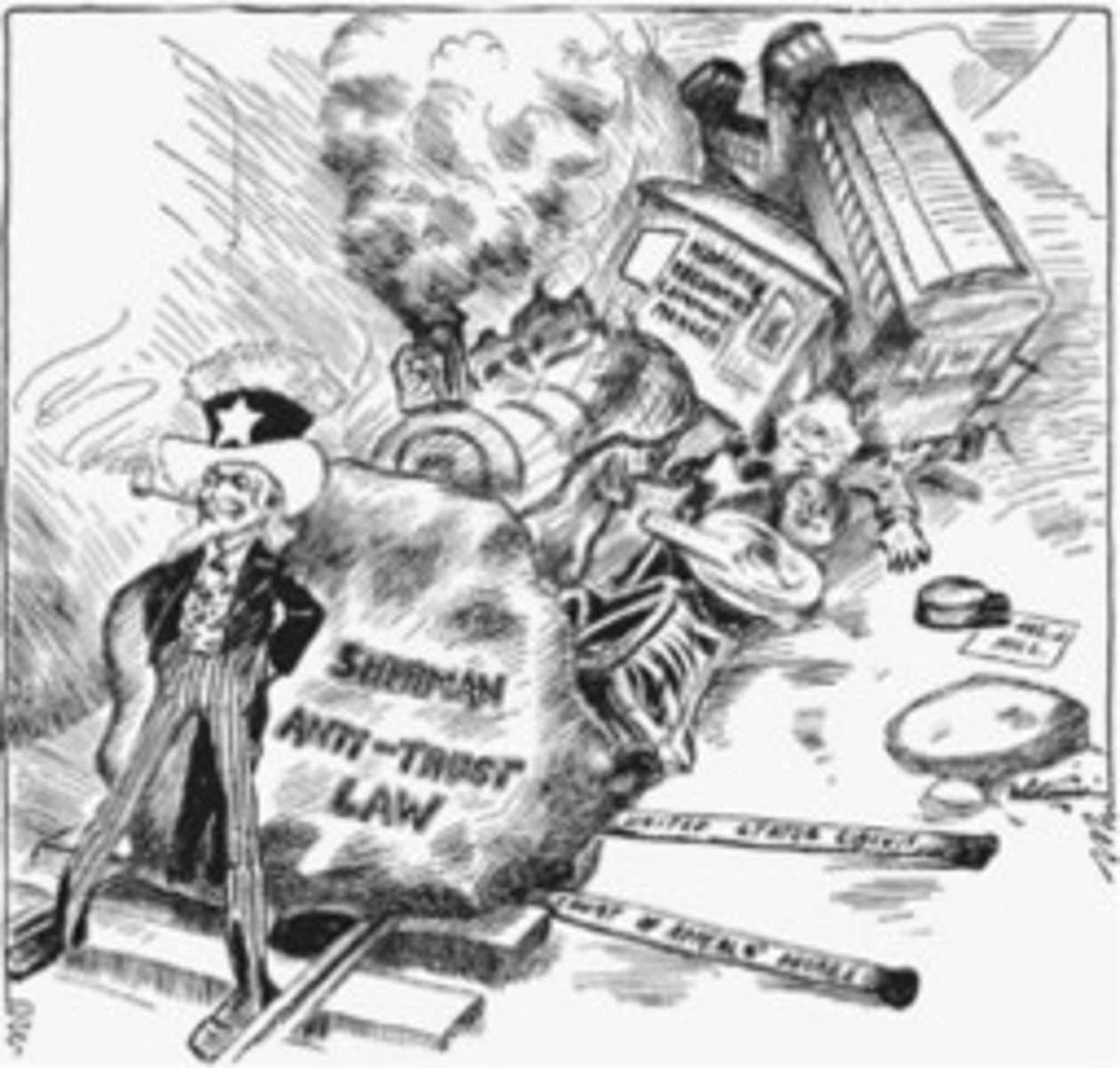 <p>Re-established the authority of the federal government to fight monopolies under the Sherman Anti-Trust Act.</p>