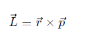 <p>Its the cross-product between its radius vector <strong>r⃗ </strong>and its momentum <strong>p⃗</strong></p>