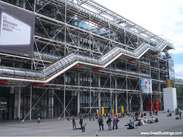 <p>This parisan modern are museum built in the 1970s features a controversial “inside out” design </p>