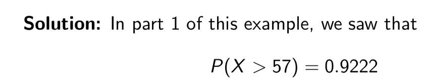 <p><span>2. In a sample of 500 adult females, about how many would we expect to have a pulse rate over 57 beats per minute?</span></p>